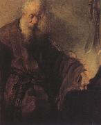 St Paul at his Writing-Desk (mk33) REMBRANDT Harmenszoon van Rijn